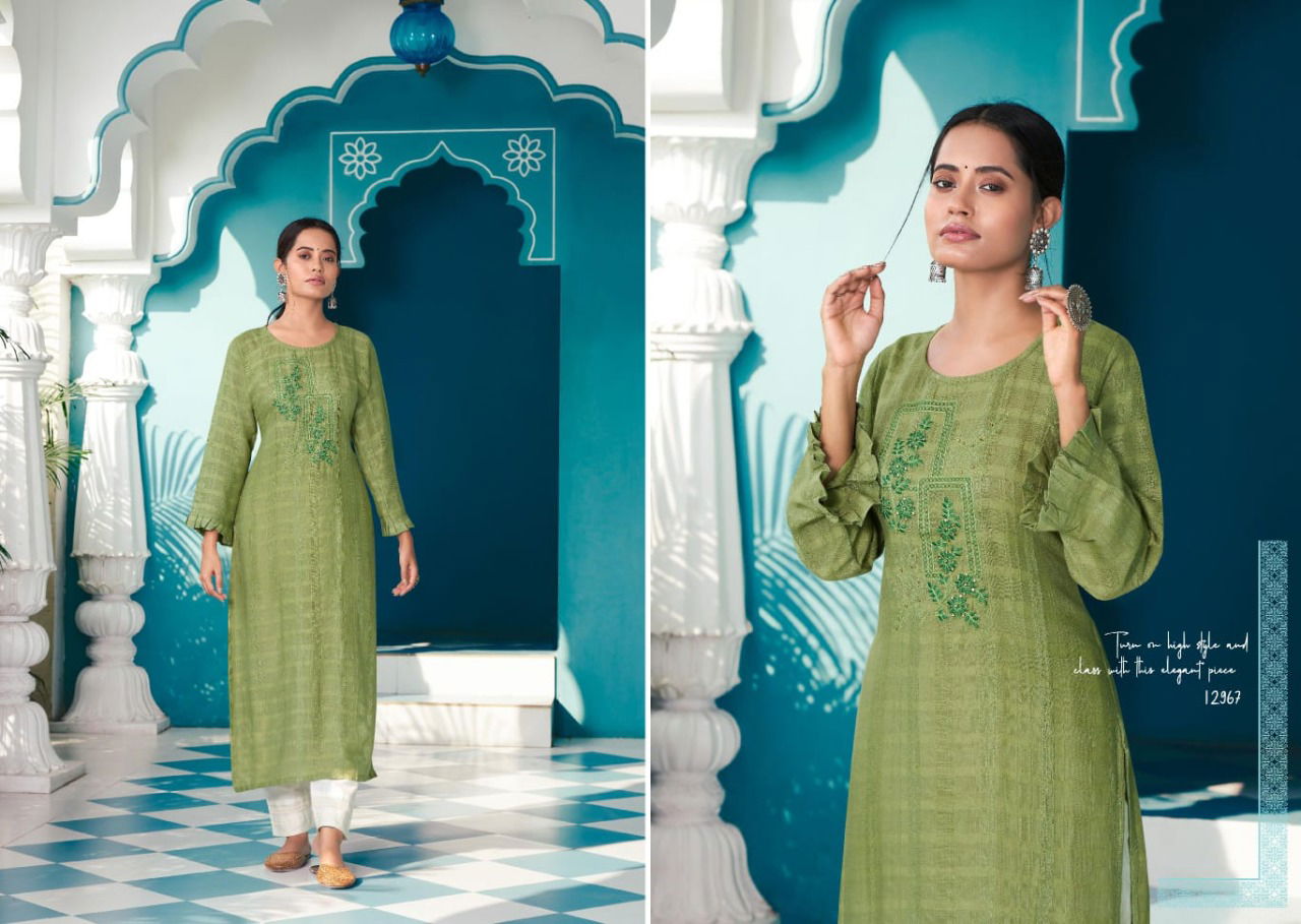 Kalaroop Beetle Fancy Ethnic Wear Heavy Rayon Embroidery Kurti Collection